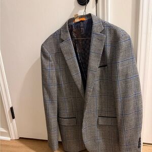 TALLIA Gray and Blue Sportcoat 40R